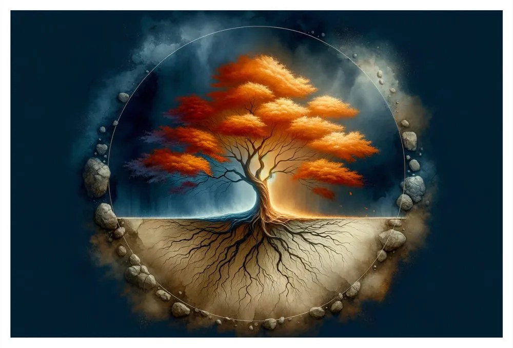 Obraz strom života v kruhu