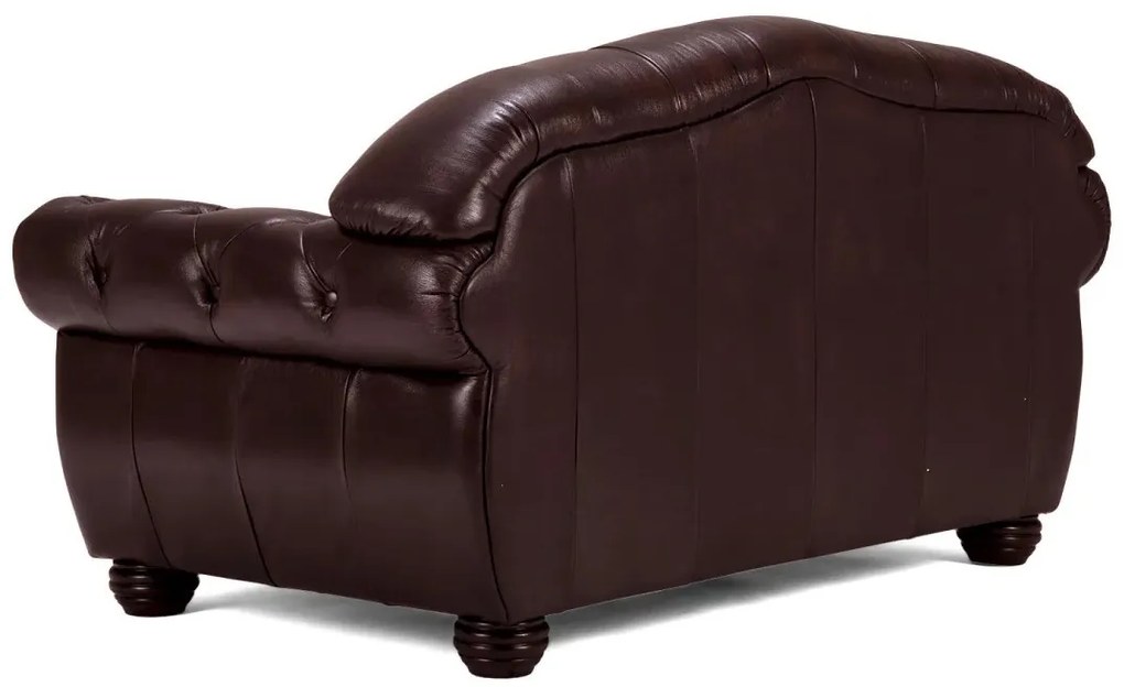 furniture-nabytek.cz - Pohovka Chesterfield Hereford 2-místná z pravé kůže, hnědá