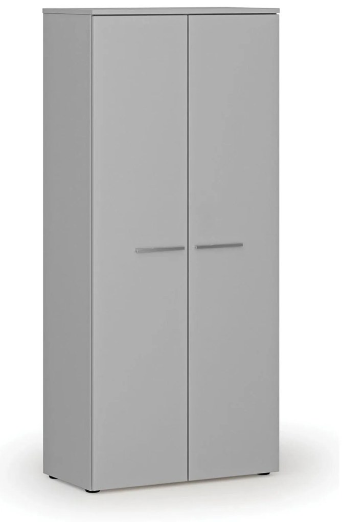 Šatníková skriňa s výsuvom PRIMO GRAY, 800 x 420 x 1781 mm, sivá
