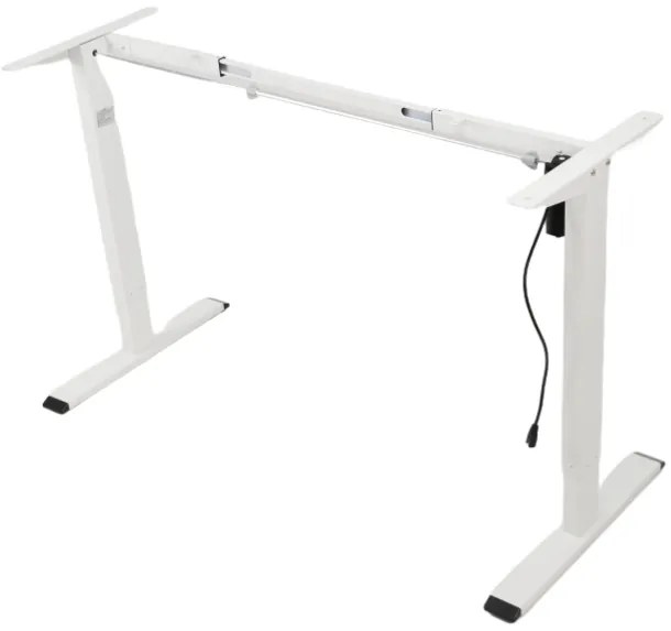 Výškovo nastaviteľný elektrický stôl BestBerg BBAT-12WW / rozmer 120x60 cm / výška 93,4-125,4 cm / biely