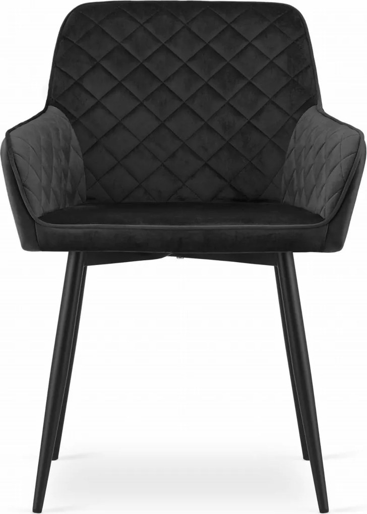 AKCIA Čierna zamatová stolička NOLA II. trieda