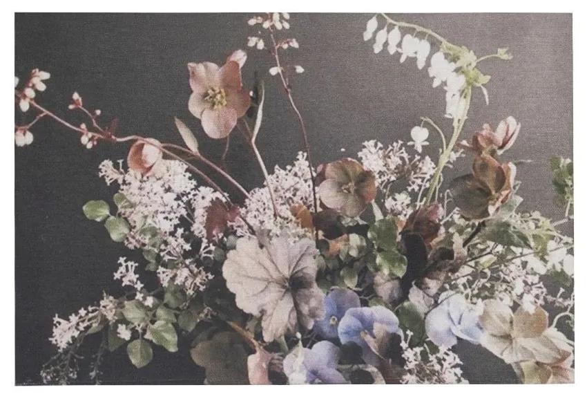 Zamatový nástenný panel s kvetmi Florien 9 - 35 * 45 * 1cm