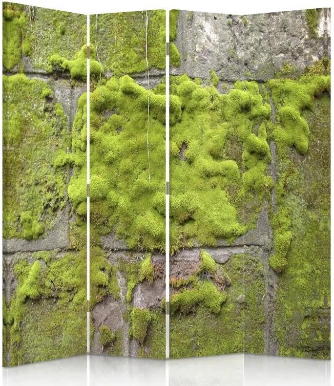 CARO Paraván - Moss On The Wall | štvordielny | jednostranný 145x150 cm
