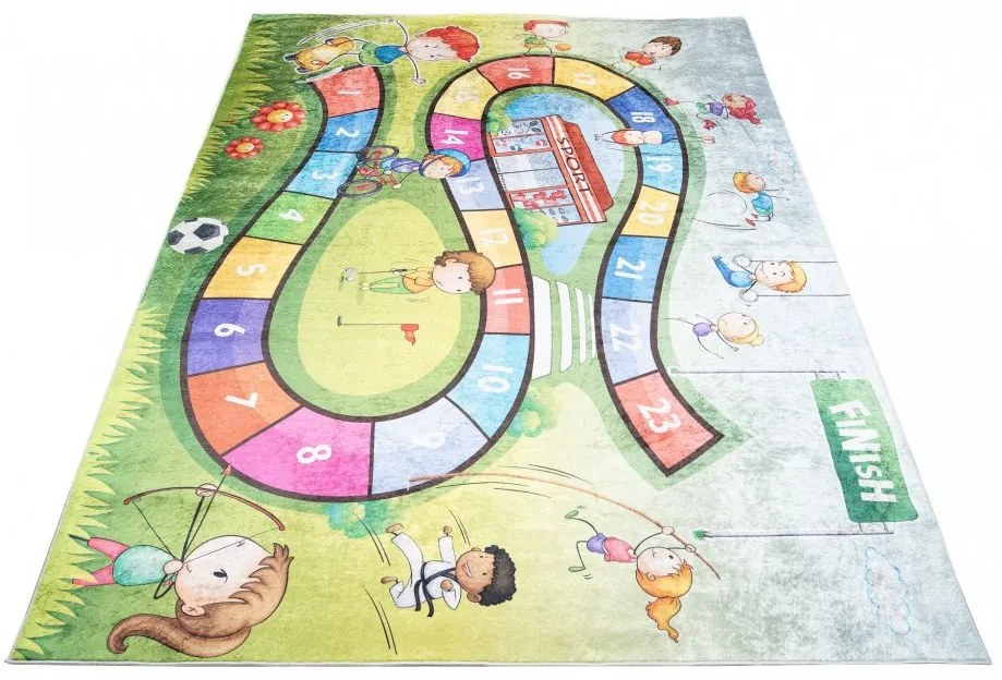Detský koberec s motívom športujúcich detí Šírka: 80 cm | Dĺžka: 150 cm