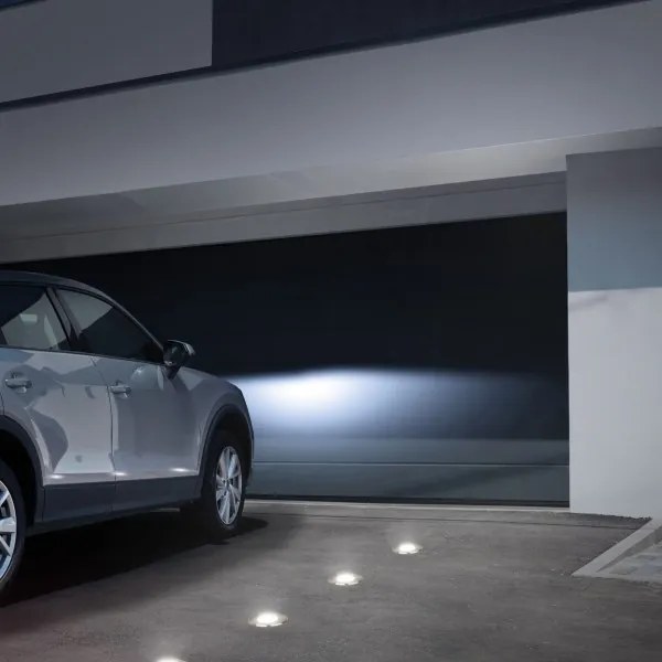 Vonkajšie nájazdové svietidlo LUKKA CONNECT 1xGU10/4W/230V IP67 matný chróm guľatý