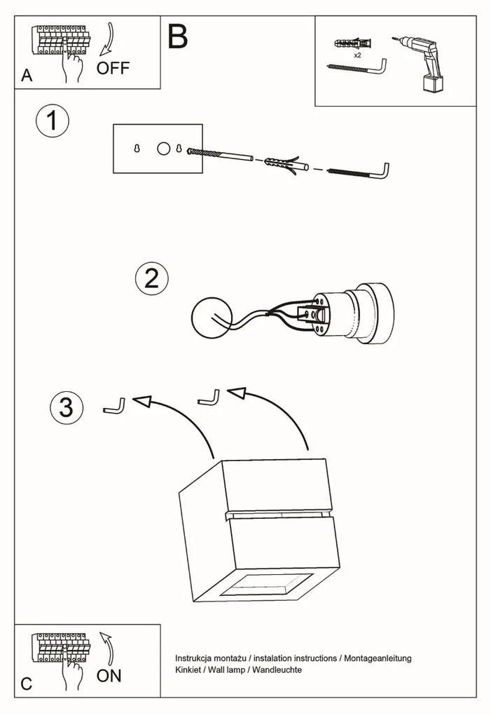Nástenné svietidlo Leo Line, 1x biele keramické tienidlo