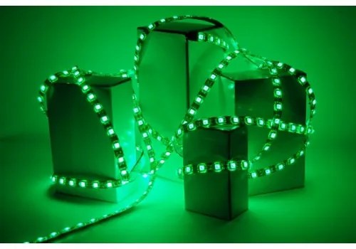 ECOLIGHT LED pásik - SMD 2835 - 5m - 60LED/m - 4,8 W/m - zelený - IP20 - s konektorom