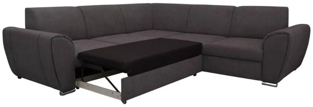 Rohová rozkladacia sedačka ROYAL 2+L čierna