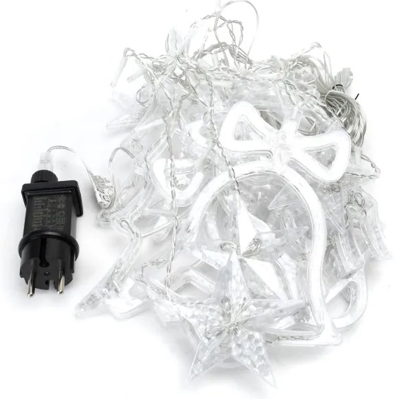 Aigostar - LED vonkajší vianočný svetelný reťazec 120xLED/6W/230V/8 funkcií 3x0,6m IP44 studená biela s diaľkovým ovládaním