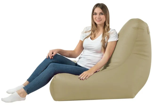 Kreslo Bali ekokoža zemité béžové