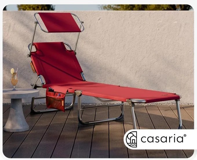 InternetovaZahrada Záhradné lehátko Ibiza - bordové
