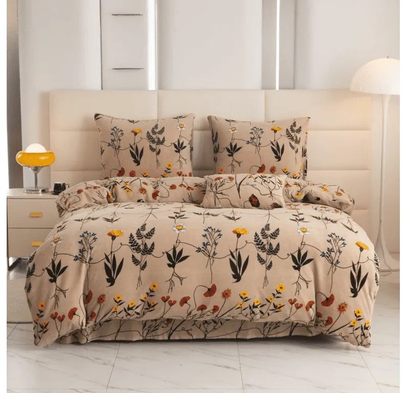 Mikroplyšové obliečky HERBAR béžové Rozmer obliečky: 70 x 90 cm | 140 x 220 cm