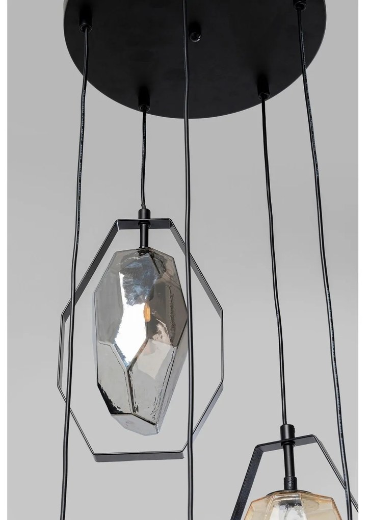 Diamond Spiral visiaca lampa čierna