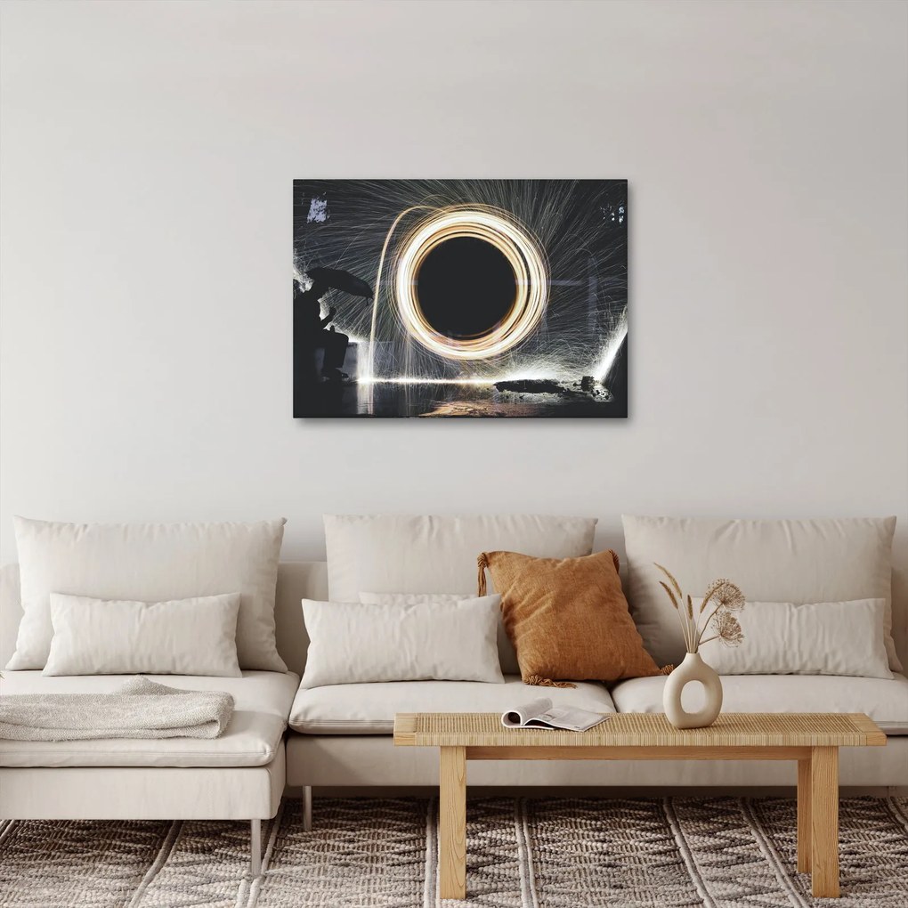 Obraz - Svetelná šou v daždi (70x50 cm)