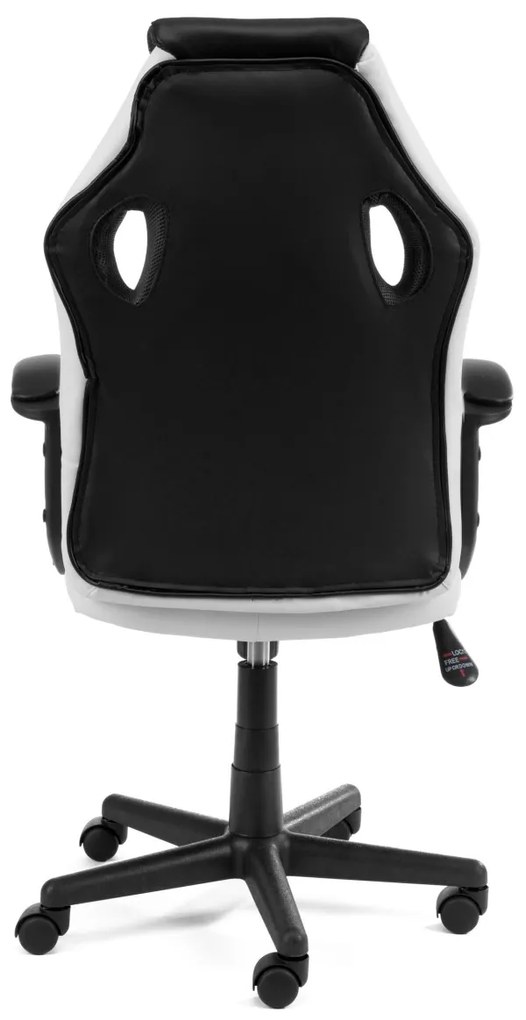 Otočné herné kreslo FERO II čierno-biele