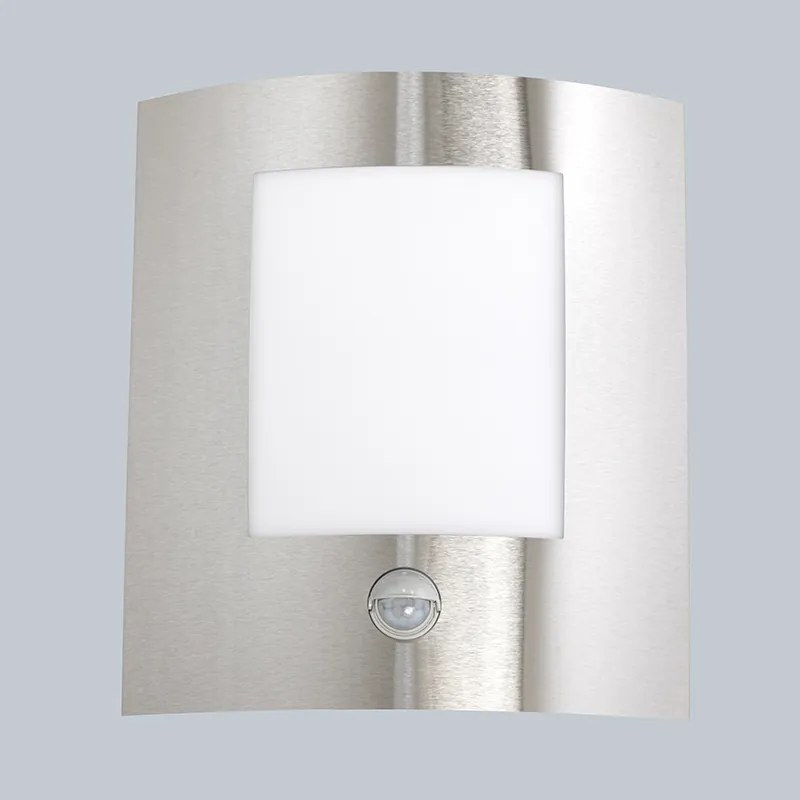 Moderná vonkajšia nástenná lampa oceľová s pohybovým senzorom IP44 - Emmerald 1