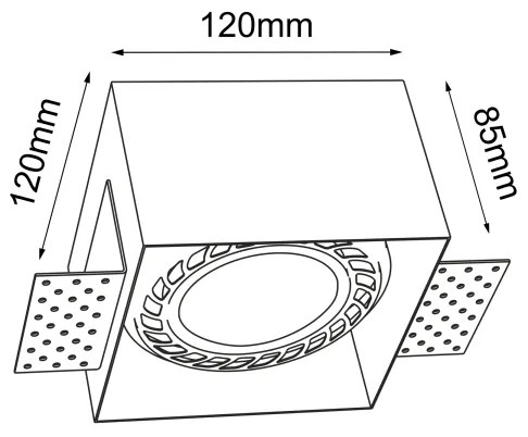Brosline 3269 - Podhľadové svietidlo CAGE 1xGU10/18W/230V biela