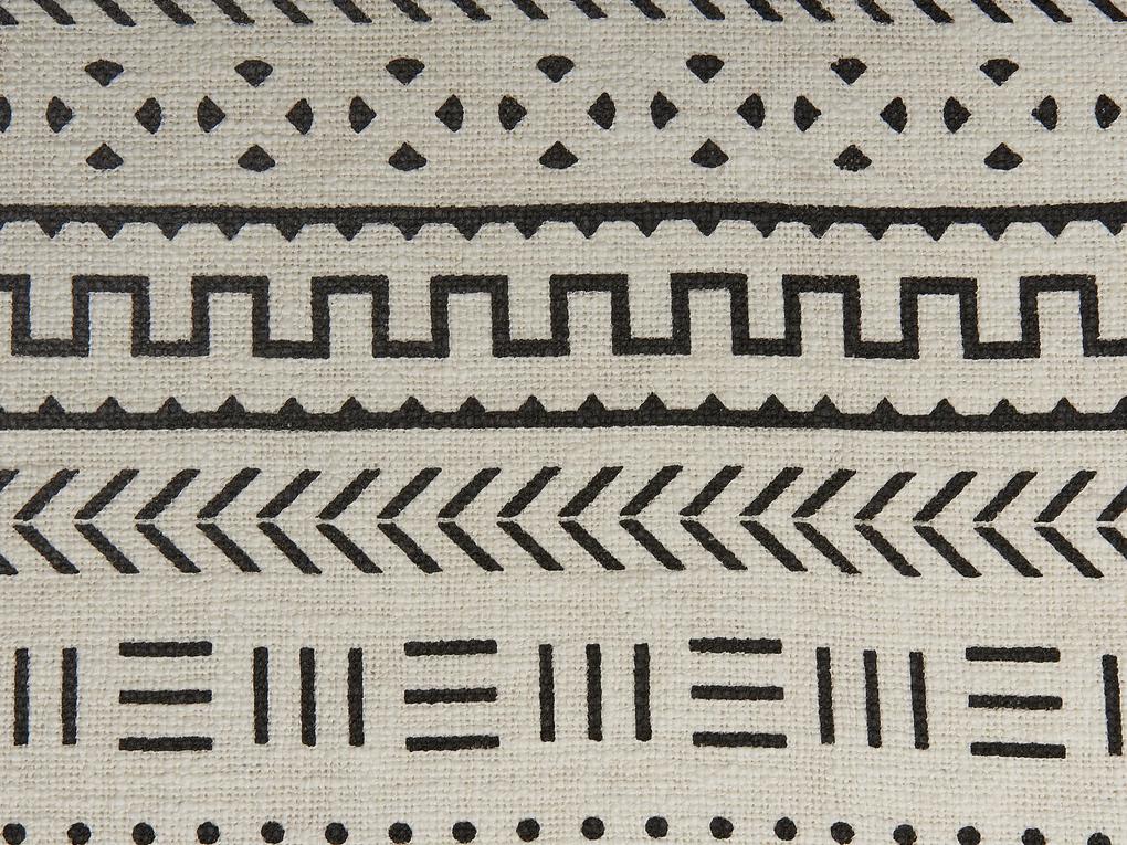 Bavlnená prikrývka 130 x 180 cm biela/čierna PANVEL Beliani