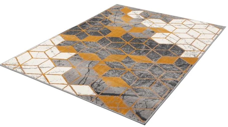 Koberec v okrovožltej a sivej farbe 160x230 cm Soft – FD