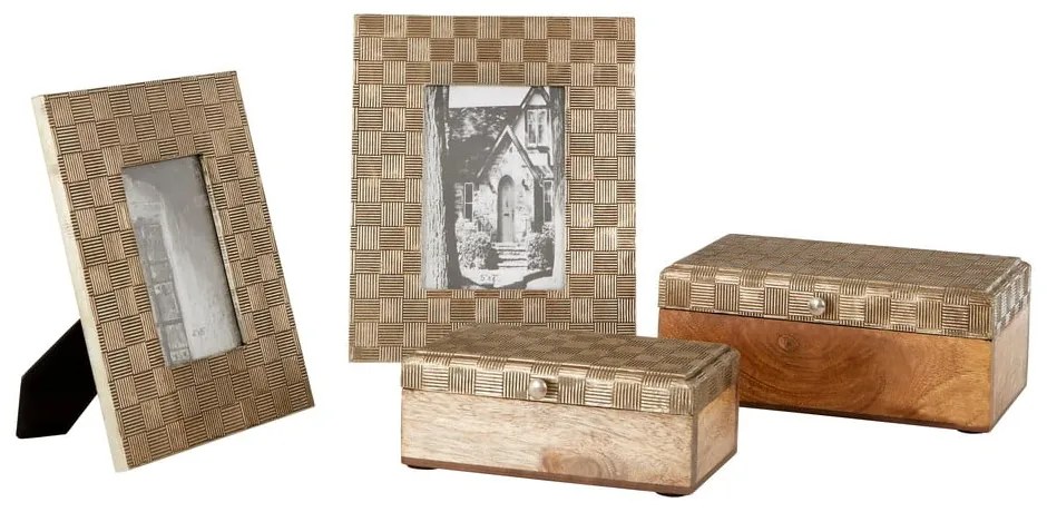 Drevený rámček v zlatej farbe 23x28 cm Bowerbird – Premier Housewares