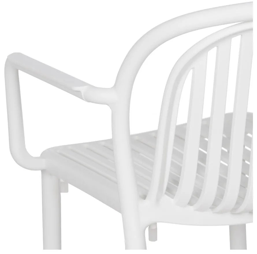 Biela plastová jedálenská stolička Alia – Ixia