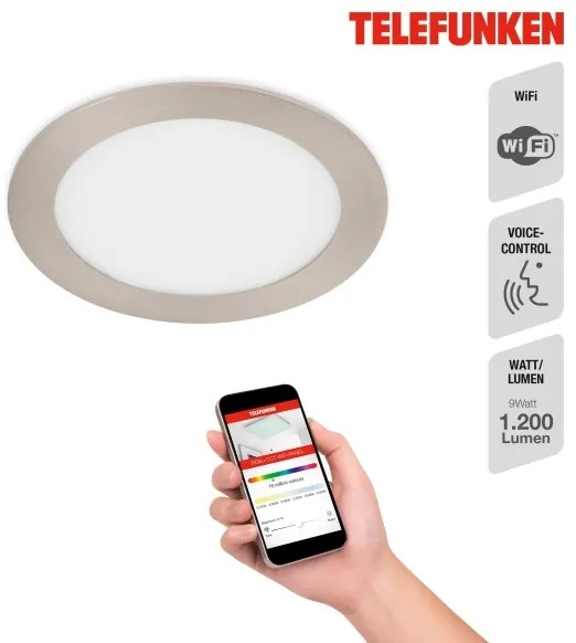 Telefunken 309402TF - LED RGBW Stmievateľné svietidlo LED/12W/230V IP23 Wi-Fi Tuya