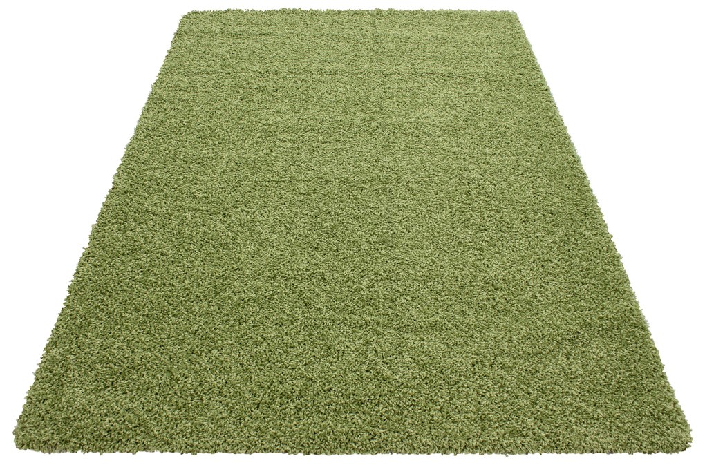 Ayyildiz, Kusový koberec Life Shaggy 1500 green, 80x150, zelená, obývacia izba
