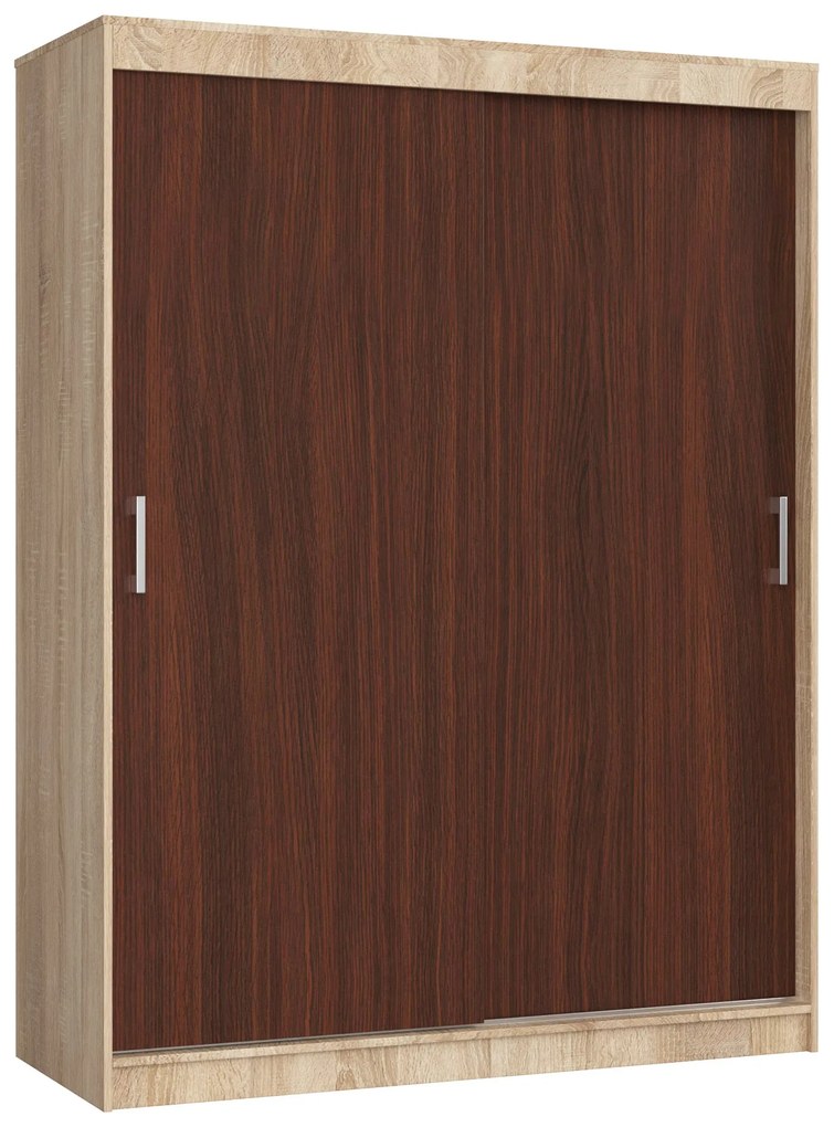 Šatníková skriňa Cosimo (dub sonoma + wenge). Akcia -18%. Vlastná spoľahlivá doprava až k Vám domov. 1069439