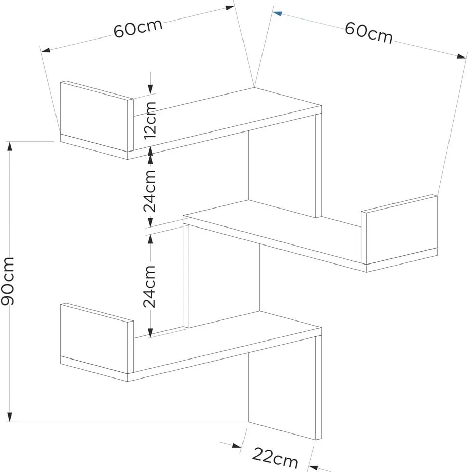 Biely policový diel Luksa