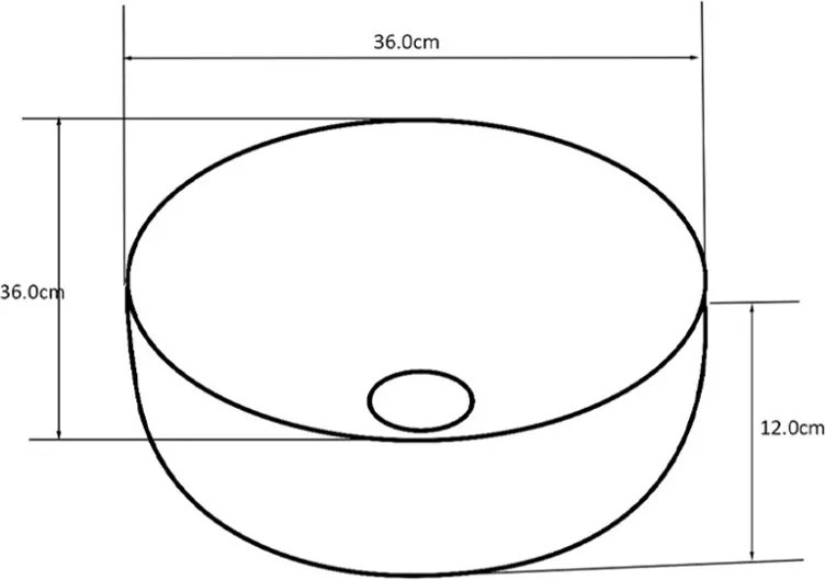 BPS-koupelny Keramické umývadlo na dosku HYD-LA-P-GL-360 36x36 cm, biele/ružové zlato