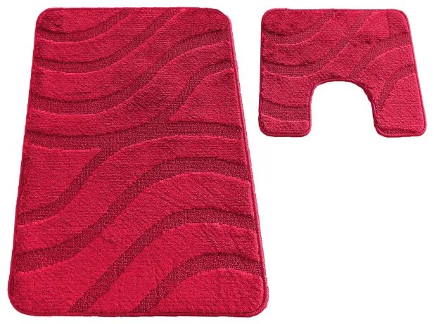 Sada kúpeľňových koberčekov Montana Symphony Burgund
