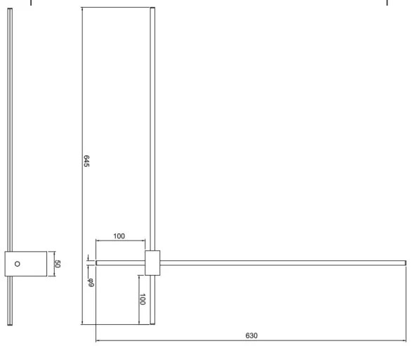 Maytoni C070WL-L12GB3K - LED Nástenné svietidlo PARS LED/12W/230V CRI 90 čierna
