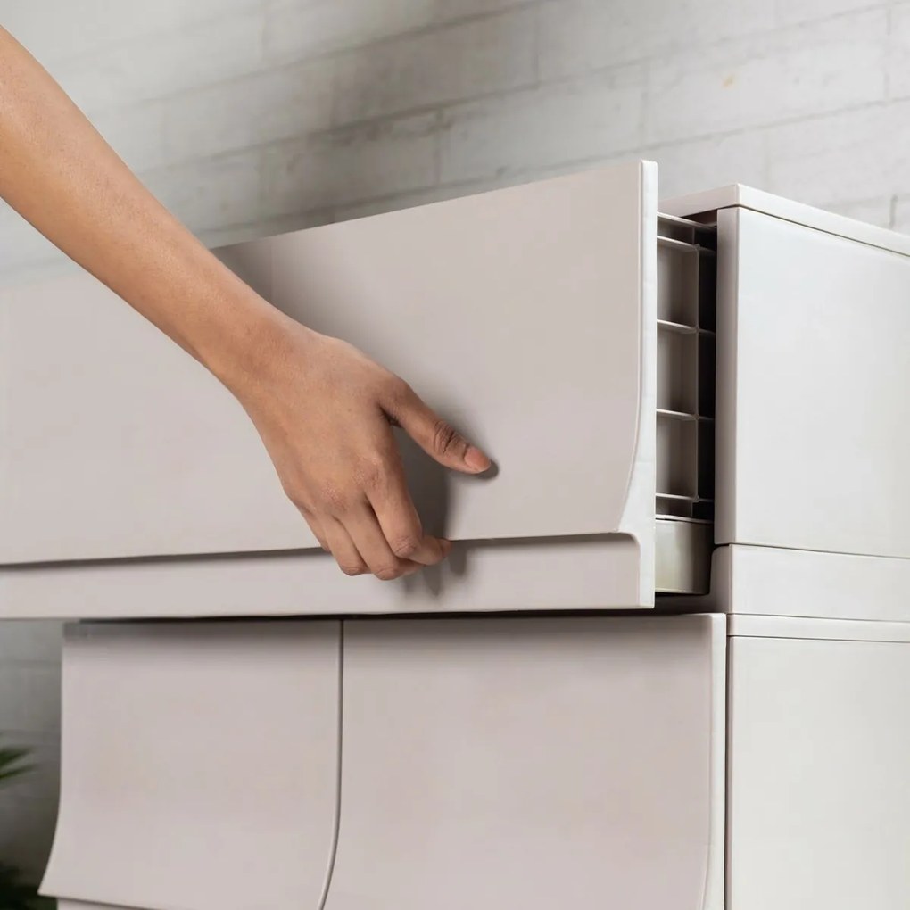 Modulárny úložný box Wave Junior Wood bez koliesok 43,4 x 27,2 x 22 cm, úzky - 1 zásuvka