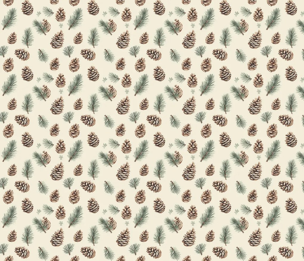 Bavlnené obliečky PINE CONES farebné Rozmer obliečky: 2 ks 70 x 90 cm | 200 x 220 cm