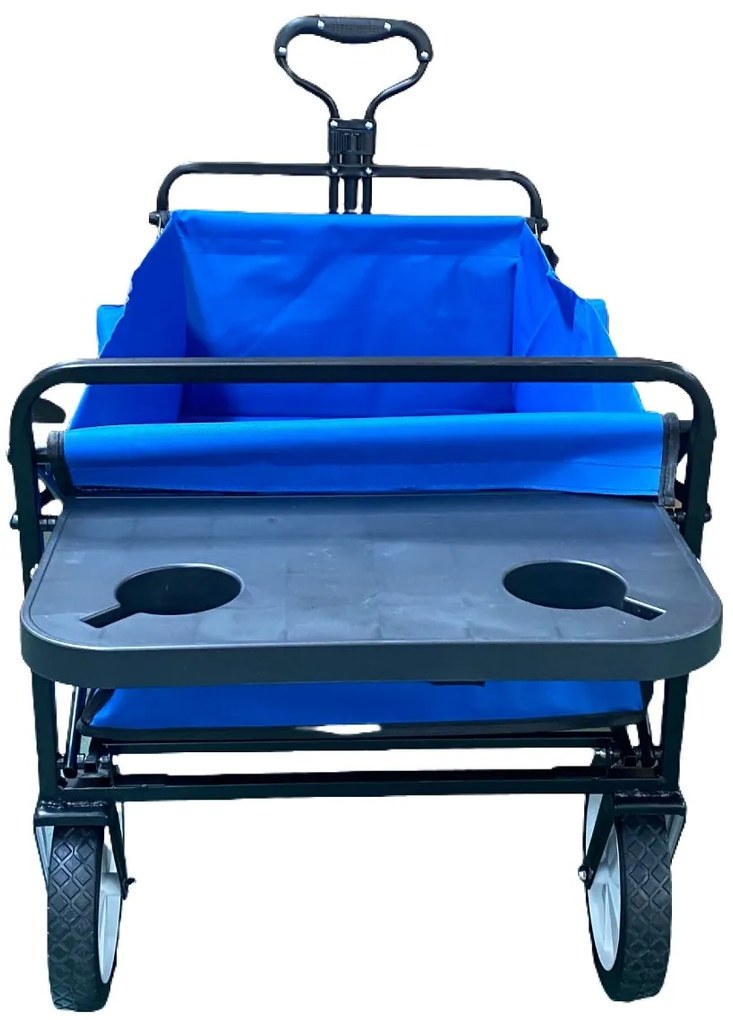 BestBerg BBBW-10BE skladací záhradný / plážový vozík / nosnosť 70 kg / modrý