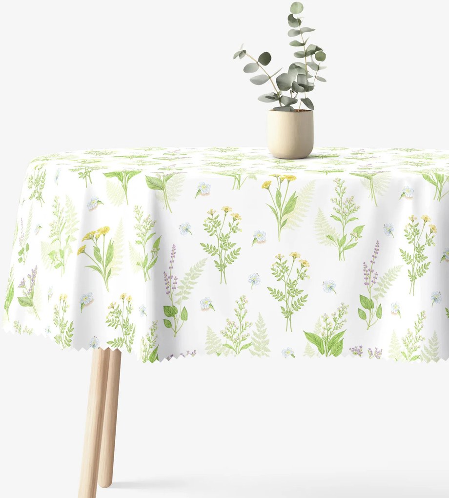 Goldea oválny teflónový obrus - lesné kvety 140 x 220 cm