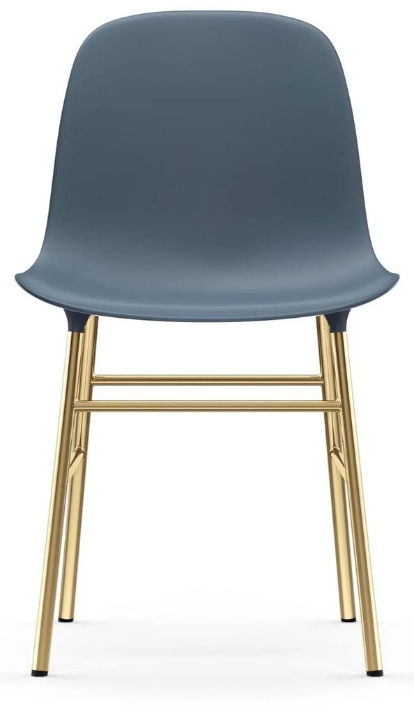 Stolička Form Chair – modrá/mosadzná