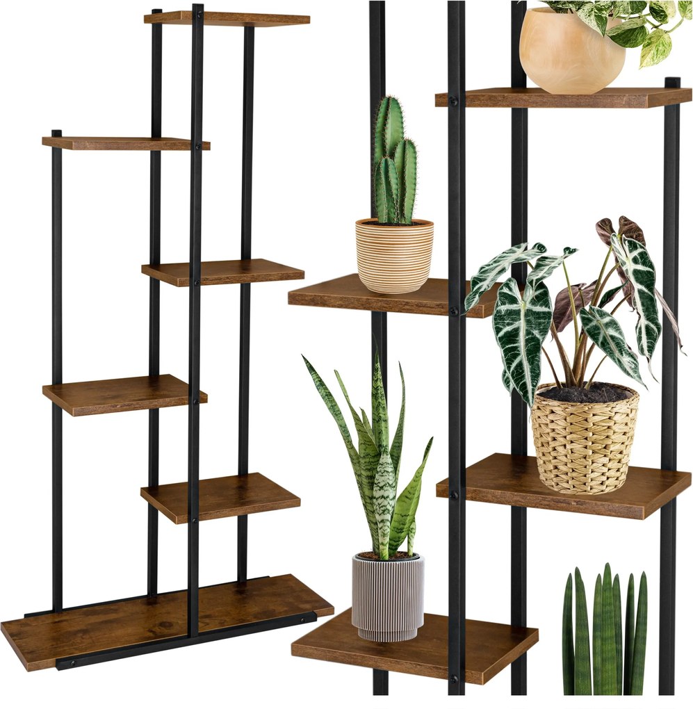 Stojan na kvety IKER dub/čierny