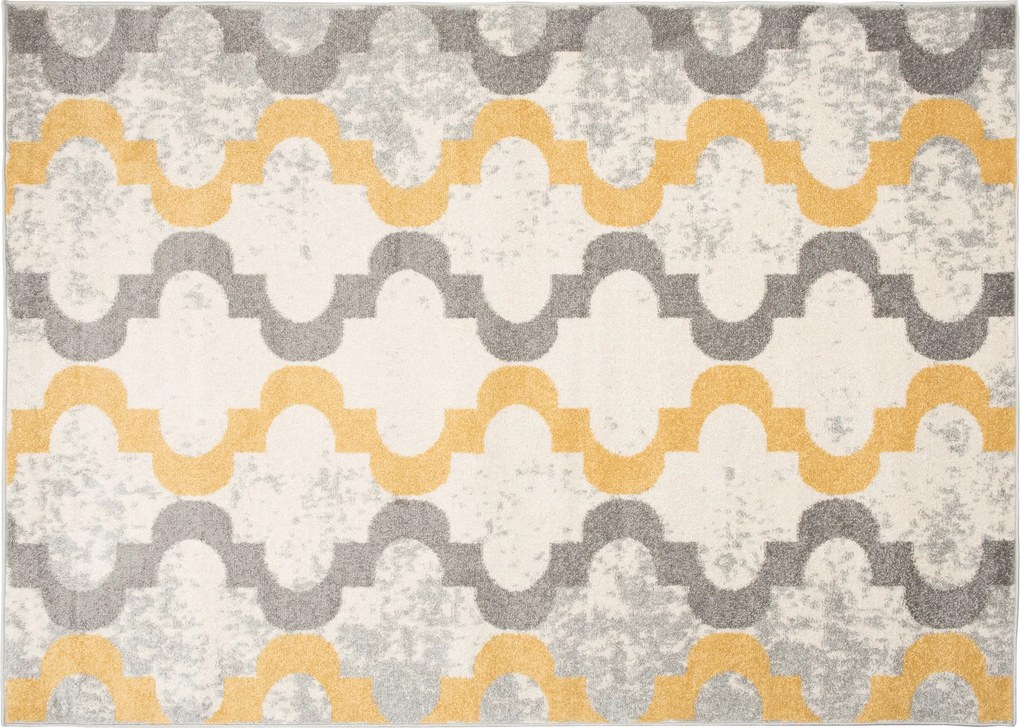 TA Koberec C941A BIELA/ŽLTÁ AZÚROVÁ Rozmer: 160x220 cm