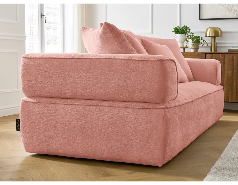 Ružová ženilková pohovka 237 cm Whesley – Bobochic Paris