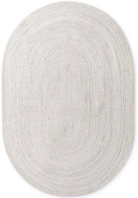 Koberec Hanse Home Jute Braided Rangpur biely ovál