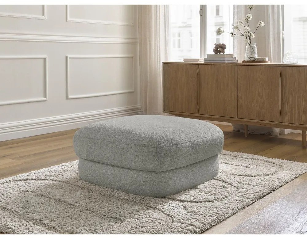 Svetlosivá podnožka z textílie buklé Leonore – Bobochic Paris