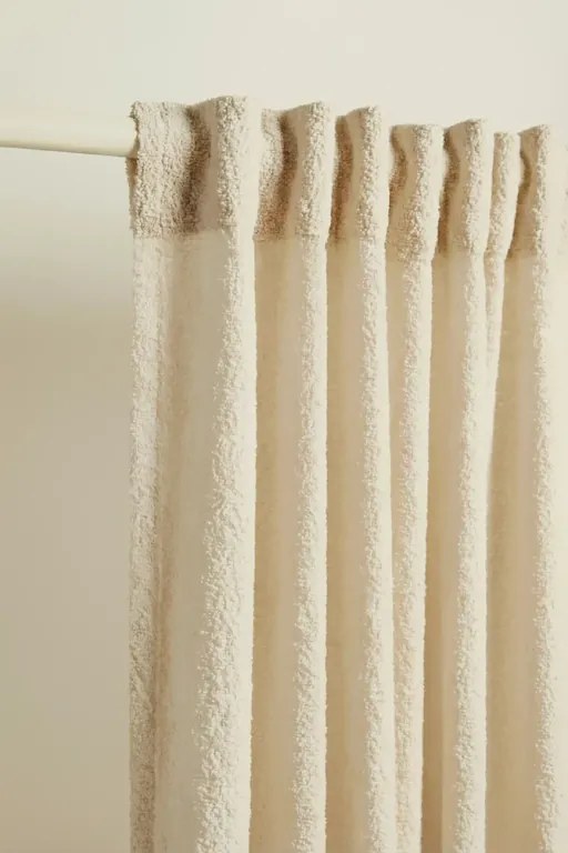 Záves s krúžkami DREAMY BOUCLE béžový 140x250 cm