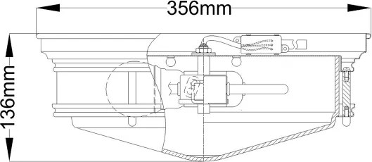 Hinkley HK-HADLEY-F-OZ-Kúpeľňové stropné svietidlo HADLEY 3xE27/40W/230V IP44 bronz