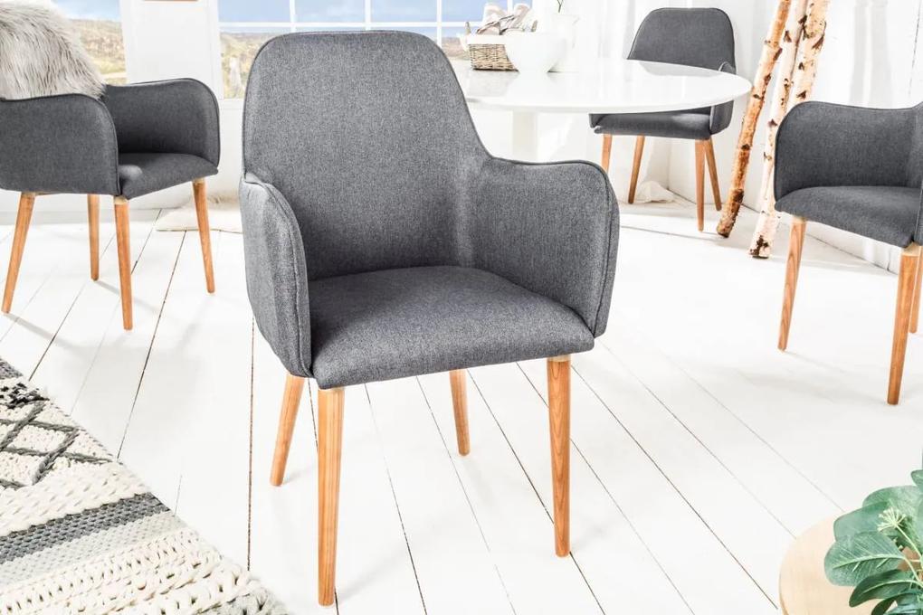 Dizajnová stolička Norway, tmavosivá