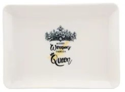 4-dielna jedálenská súprava, čierna/biela, porcelán