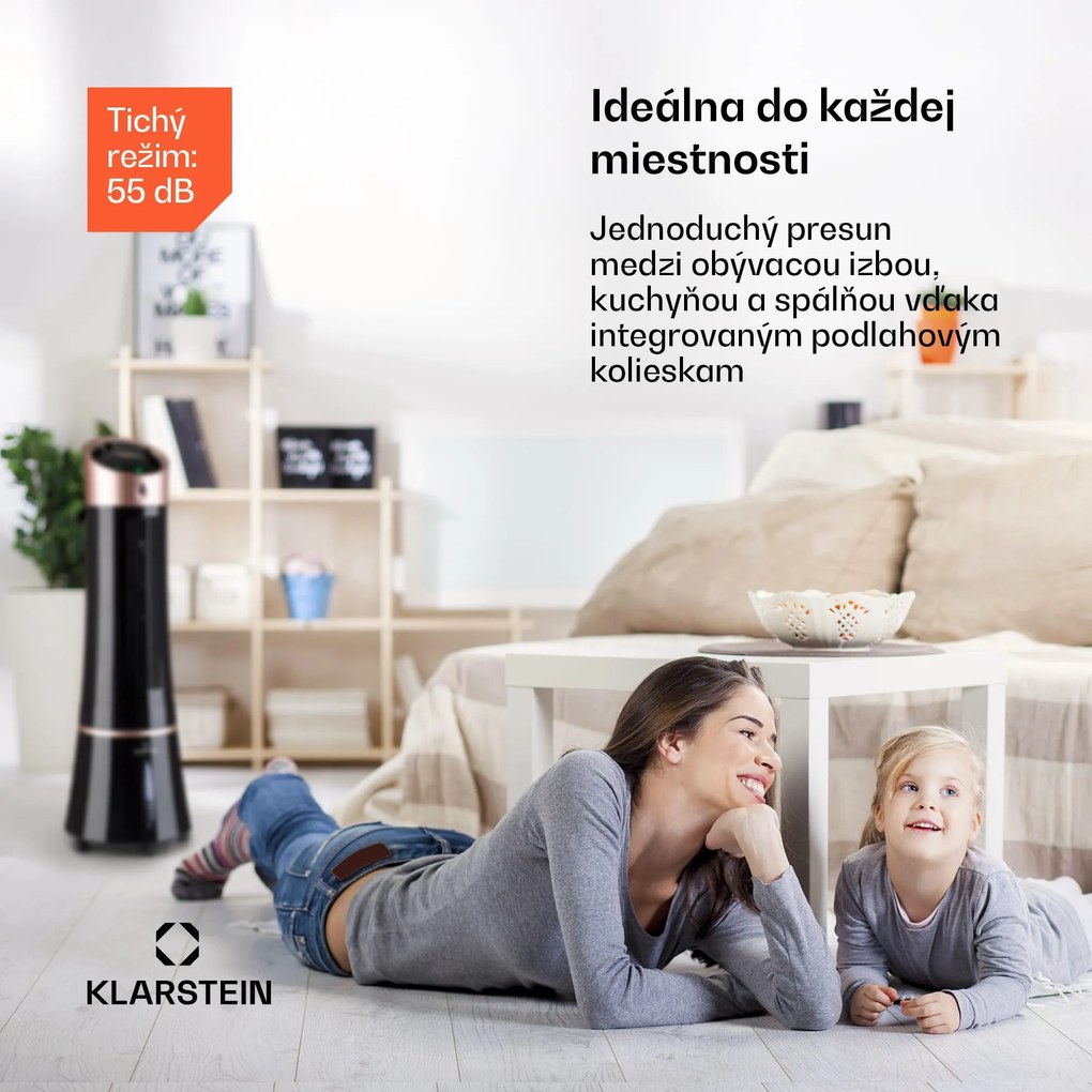Klarstein Skyscraper Ice Smart, 4-v-1 ochladzovač vzduchu, ventilátor, 210m³/h, WiFi, diaľkové ovládanie