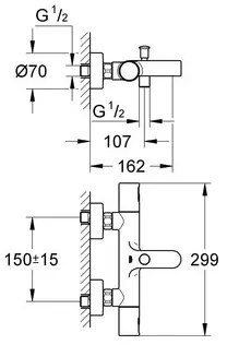 Termostatická vaňová batéria Grohe PRECISION JOY