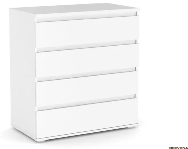 Drevona, komoda REA AMY 3, Biela
