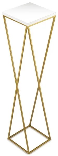Stojan na kvety LOFT 100x24 cm zlatá/biela